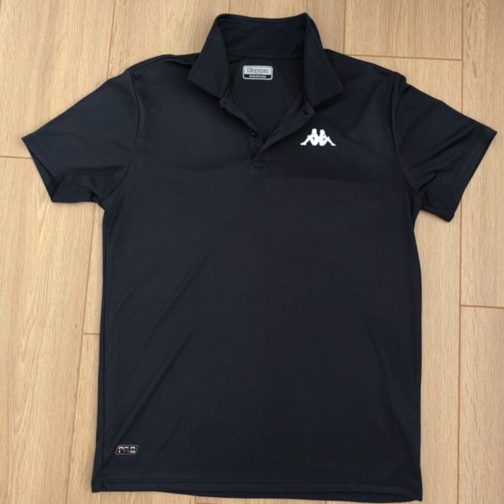 kappa men black polo t-shirt